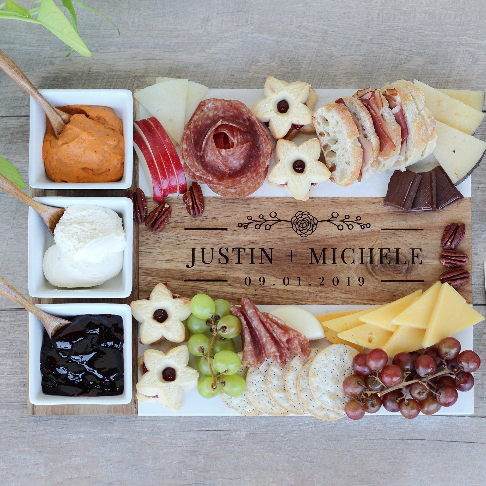 Charcuterie board engraving and etching