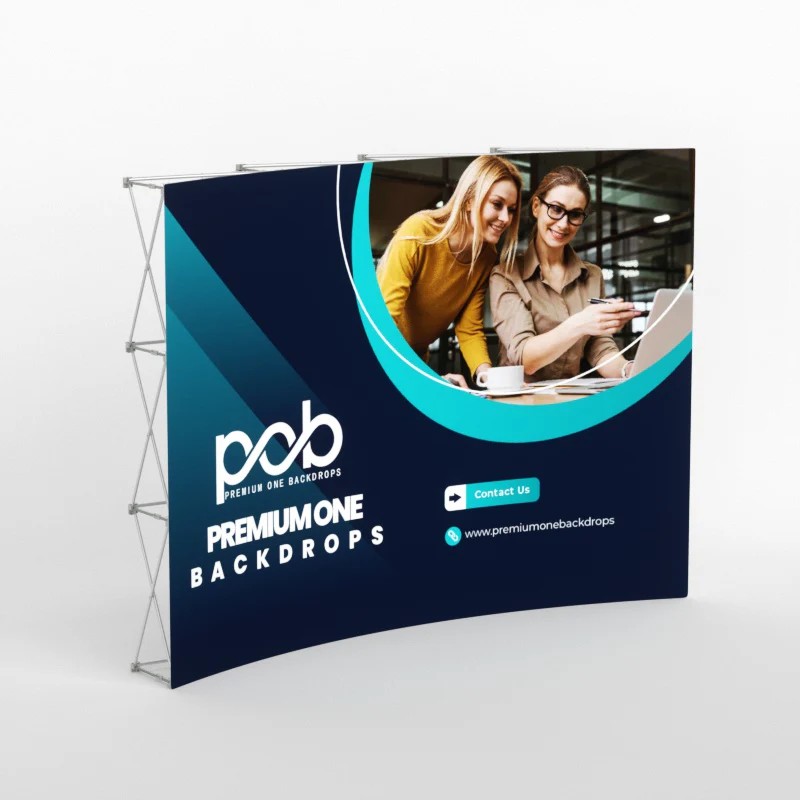 Curved Pop up Tension Display in Midtown Manhattan