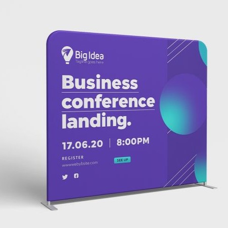 Tension Backdrop Tubular Fabric in Manhattan